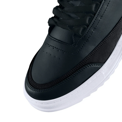 Sapato para usar em casa com elevação oculta 