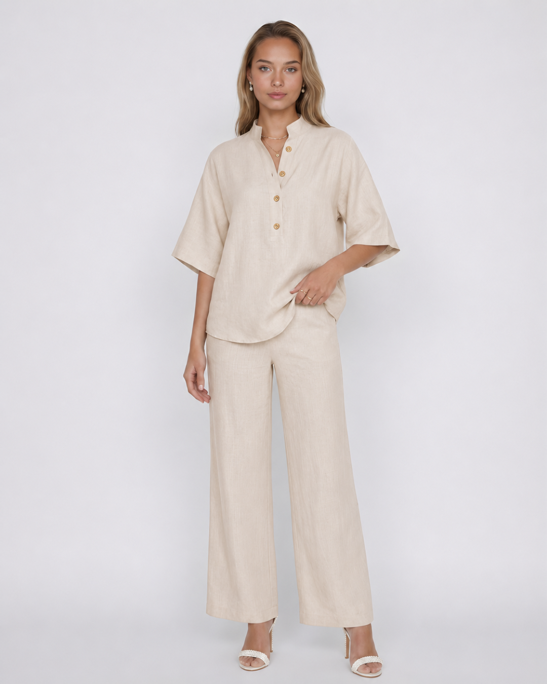 Conjunto de linho duas peças